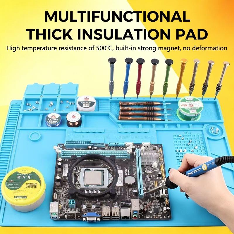 Electronics Repair Workbench - Alas Silikon Anti Statis Magnetik untuk