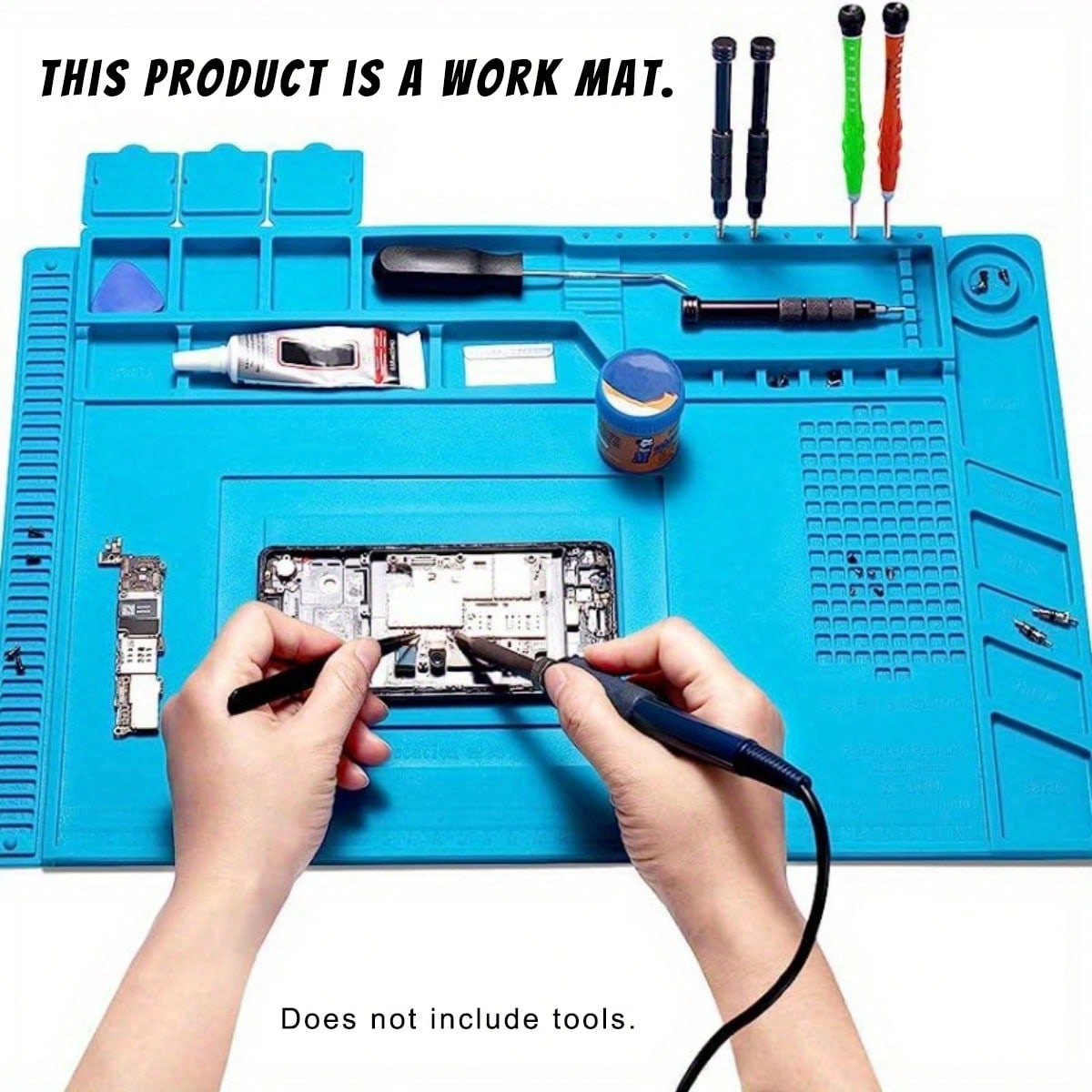 Electronics Repair Workbench - Alas solder silikon tahan suhu tinggi