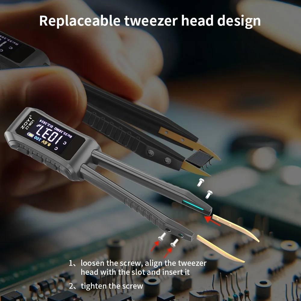Smd Tweezer Set - ZOYI ZT-MD1 Multimeter Digital Portabel Presisi