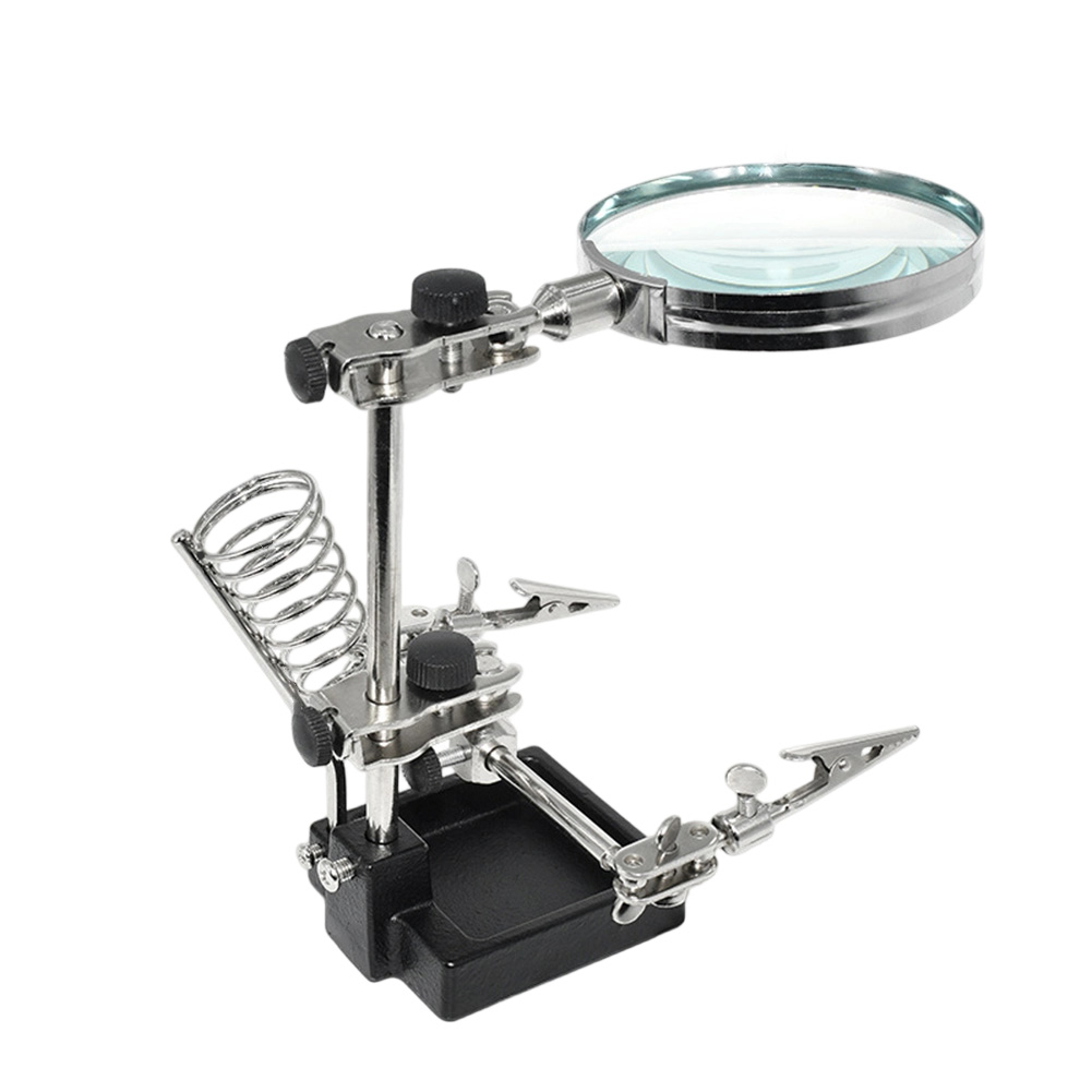 Electronics Repair Workbench - Kaca Pembesar 3X dengan Penyangga Tangan