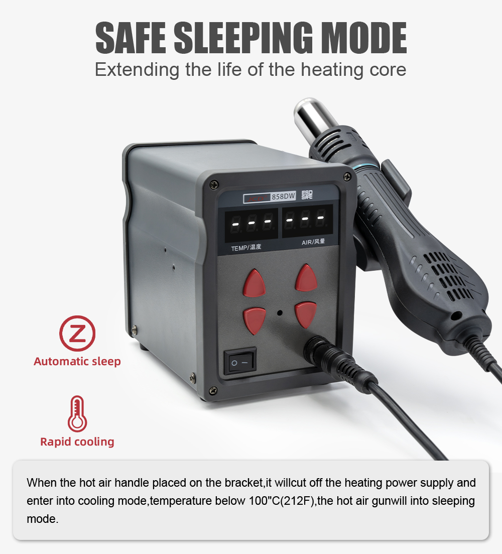 JCD 858DW Pistol Udara Panas 7 - Hot Air Station 858 ulasan dan harga