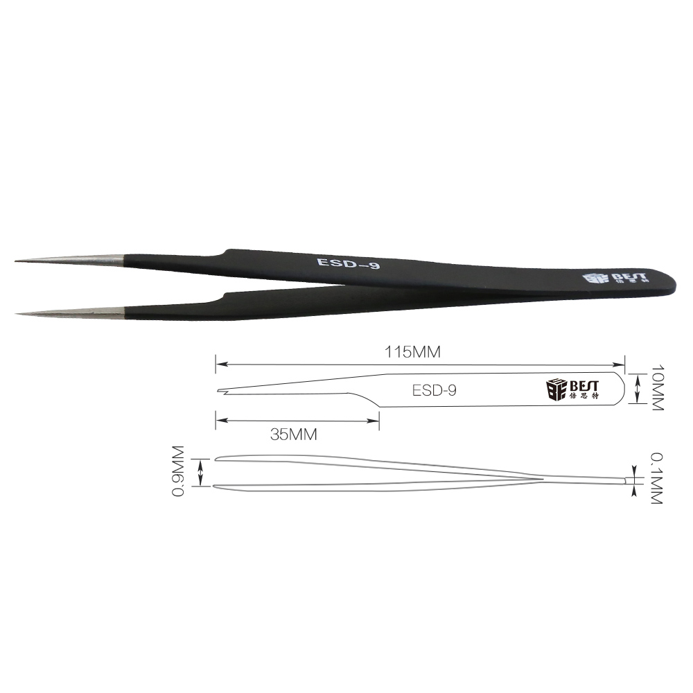 BST-ESD-9 Pinset Anti-statis S - Smd Tweezer Set ulasan dan harga