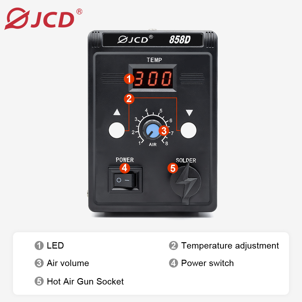 JCD pistol udara panas 858D BG - Hot Air Station 858 ulasan dan harga