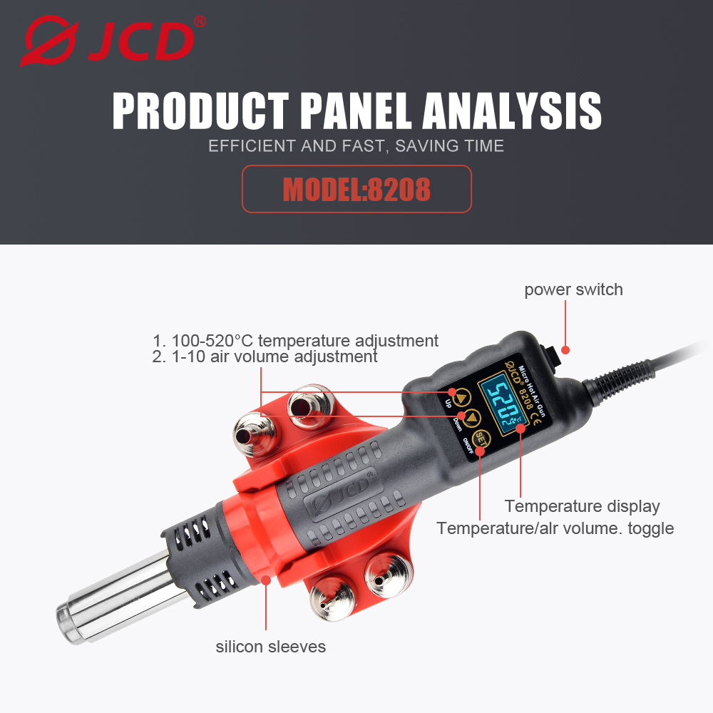 JCD 750W Micro Heat Gun Ulang  - Hot Air Station 858 ulasan dan harga