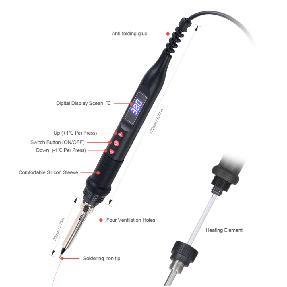 JCD 750W Micro Heat Gun Ulang  - Hot Air Station 858 ulasan dan harga
