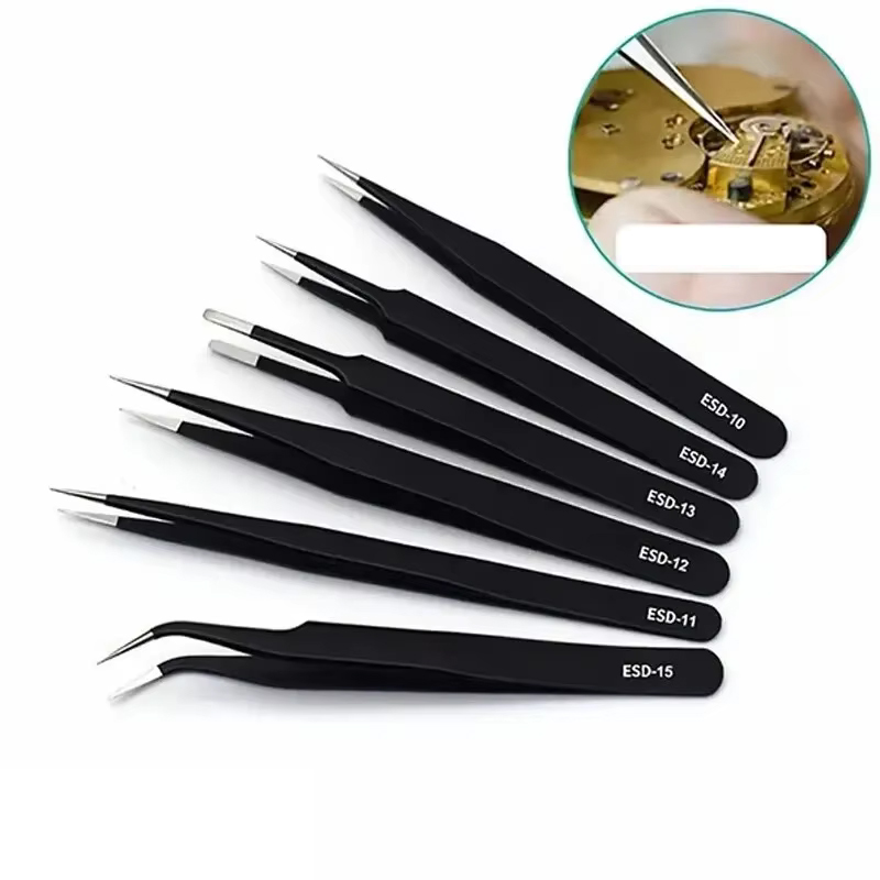6 Buah Pinset Baja Tahan Karat - Electronics Repair Tools ulasan dan harga