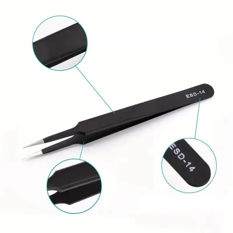 6 Buah Pinset Baja Tahan Karat - Electronics Repair Tools ulasan dan harga