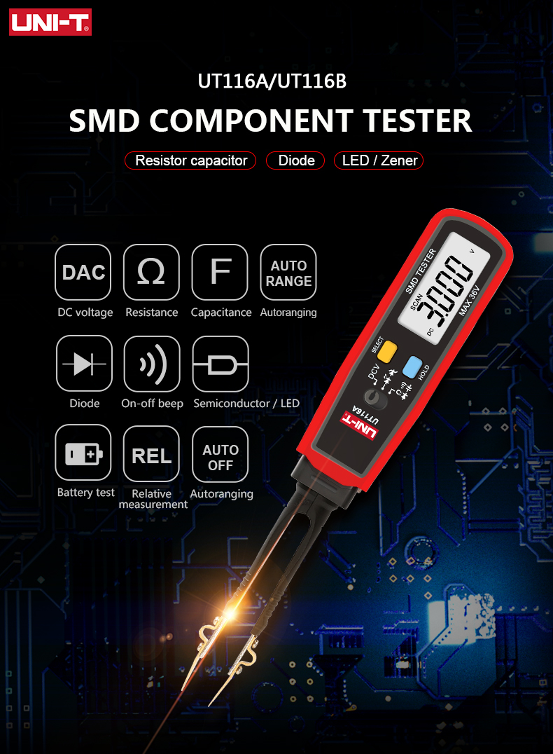 UT116A UT116C Pinset Digital P - Smd Tweezer Set ulasan dan harga