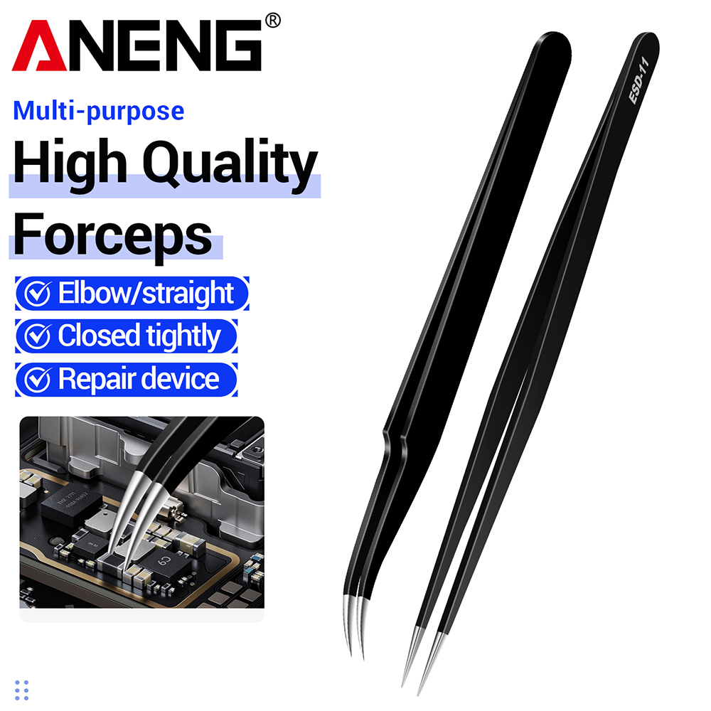 ANENG Pinset Baja Tahan Karat  - Smd Tweezer Set ulasan dan harga